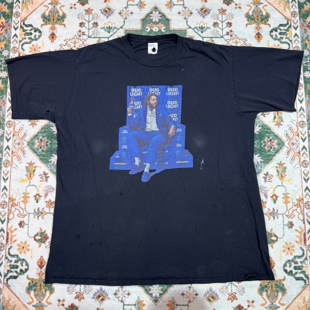Bud Light Shirt 2XL Black Throne Graphic Beer T-Shirt Men's‎